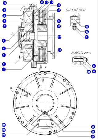 Болт м6-6gх12.46 ГОСТ 7805-69 1.1000.350