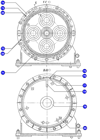 Болт м24-6gх50.46 ГОСТ 7796-69 1.1022.688
