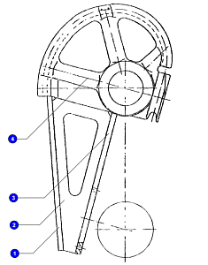 Полублок правый в сборе 3536.03.03.200