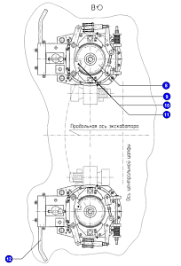Редуктор механизма поворота 3555.11.01.000