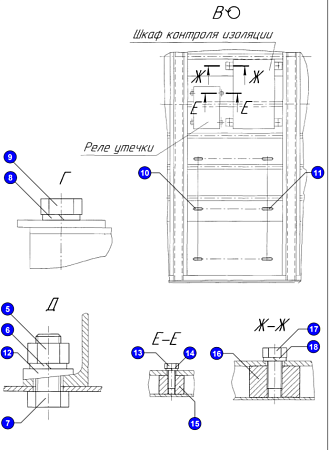 Установка шкафов и станции управления ш3801 3536.00.16.000-01