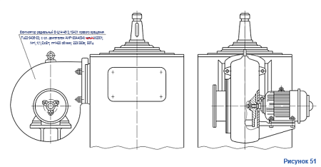 Установка вентилятора на двигателе поворота 1085.18.00-5CБ
